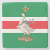 Nobile Contrada dell' Oca (Goose) Palio Stenen Onderzetter (Voorkant)