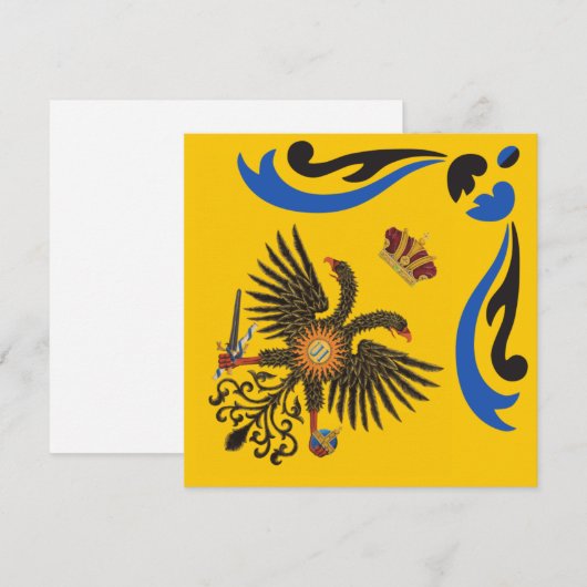 Nobile Contrada dell'Aquila Palio di Siena (Eagle) Bedankkaart (Voorkant / Achterkant)