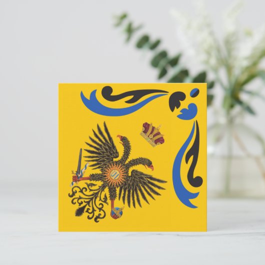 Nobile Contrada dell'Aquila Palio di Siena (Eagle) Bedankkaart (Staand voorkant)