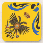 Nobile Contrada dell'Aquila Palio di Siena (Eagle) Bier Onderzetter (Voorkant)