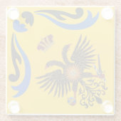 Nobile Contrada dell'Aquila Palio di Siena (Eagle) Glazen Onderzetter (Achterkant)