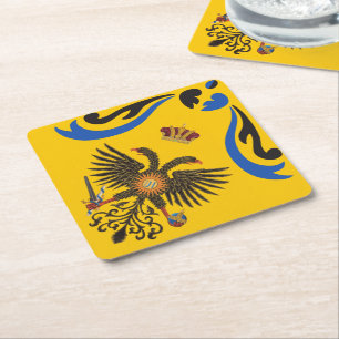 Nobile Contrada dell'Aquila Palio di Siena (Eagle) Kartonnen Onderzetters