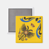 Nobile Contrada dell'Aquila Palio di Siena (Eagle) Magneet (Voorkant / Achterkant)