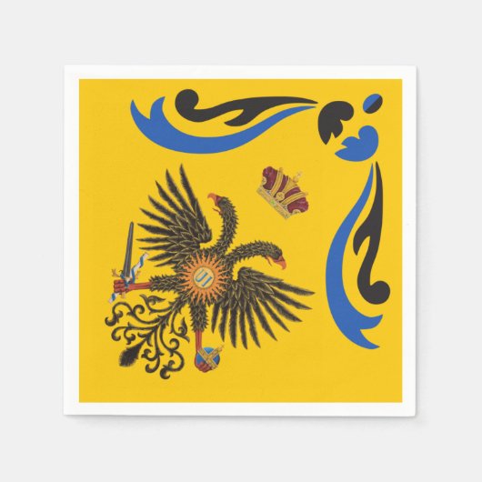 Nobile Contrada dell'Aquila Palio di Siena (Eagle) Servet (Voorkant)