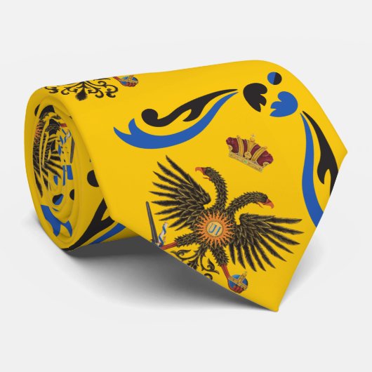 Nobile Contrada dell'Aquila Palio di Siena (Eagle) Stropdas (Opgerold)