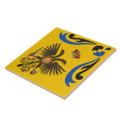 Nobile Contrada dell'Aquila Palio di Siena (Eagle) Tegeltje (Zijkant)