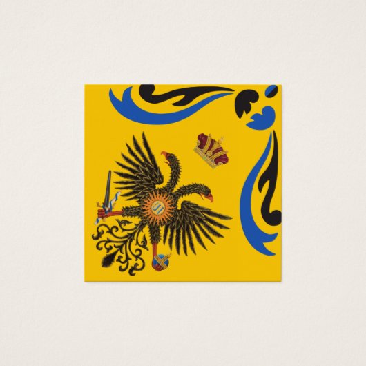 Nobile Contrada dell'Aquila Palio di Siena (Eagle) Vierkante Visitekaartjes (Voorkant)