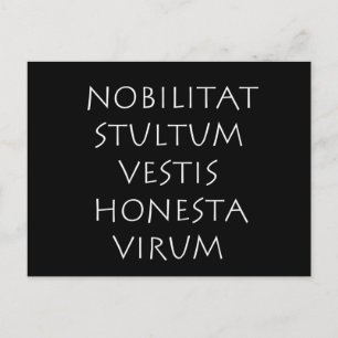 Nobilitat stultum vestis honesta virum briefkaart