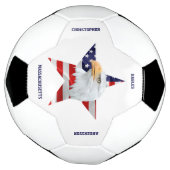Noble Bald Eagle, de Amerikaanse vlag, Star Voetbal (Gedraaid)