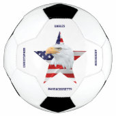 Noble Bald Eagle, de Amerikaanse vlag, Star Voetbal (Voorkant)