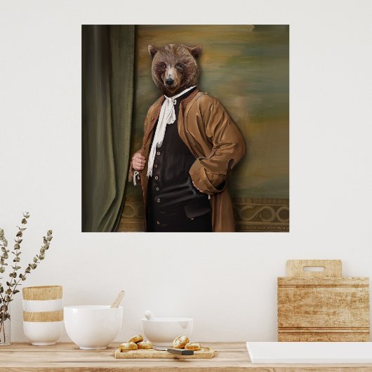 Noble Beasts - Dandy Bear Poster (Keuken)