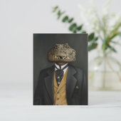 Noble Beasts - Dandy Crocodile Briefkaart (Staand voorkant)