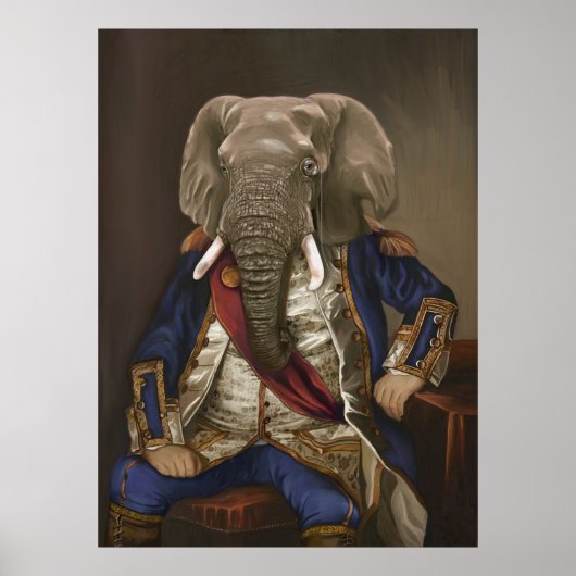 Noble Beasts - Dandy Elephant Poster (Voorkant)