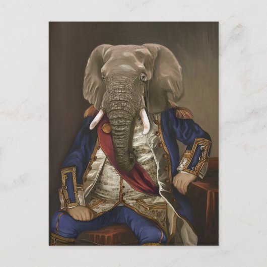 Noble Beasts - Dandy Elephant Poster Briefkaart (Voorkant)