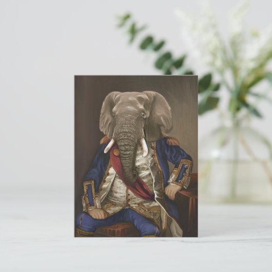 Noble Beasts - Dandy Elephant Poster Briefkaart (Staand voorkant)