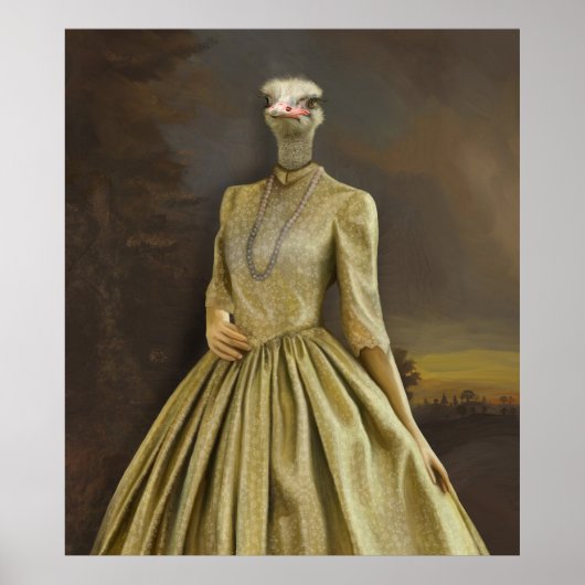 Noble Beasts - Dandy Ostrich Poster (Voorkant)