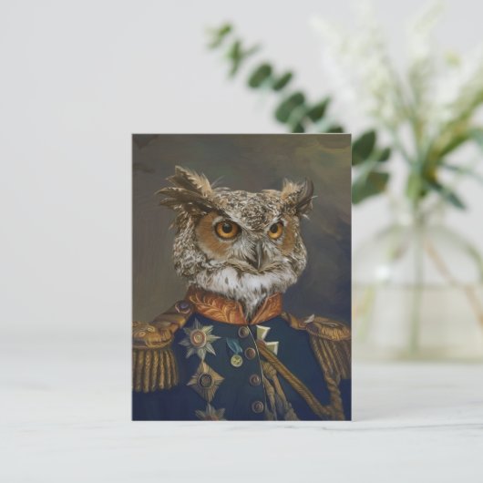 Noble Beasts - Dandy Owl Briefkaart (Staand voorkant)