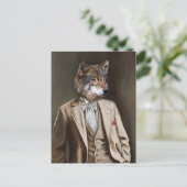 Noble Beasts - Dandy Wolf Briefkaart (Staand voorkant)