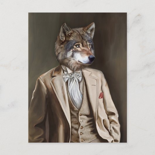 Noble Beasts - Dandy Wolf Briefkaart (Voorkant)