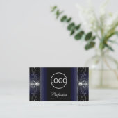 Noble Black Blue White Squiggins met Logo Visitekaartje (Staand voorkant)