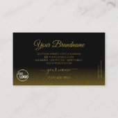 Noble Black Dark Gold Sparkling Diamonds met Logo Visitekaartje (Achterkant)