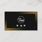 Noble Black Dark Gold Sparkling Diamonds met Logo Visitekaartje (Voorkant)