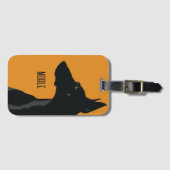 Noble Black Doberman Bagagelabel (Voorkant (horizontaal))