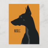 Noble Black Doberman Briefkaart (Voorkant)