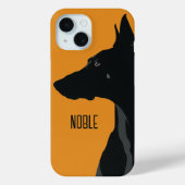 Noble Black Doberman Case-Mate iPhone Case (Achterkant)