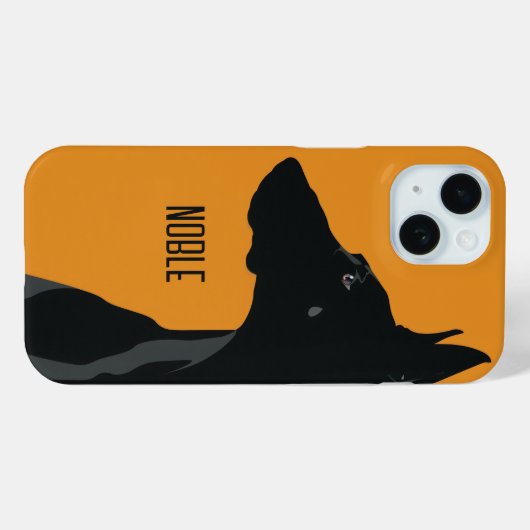 Noble Black Doberman Case-Mate iPhone Case (Achterkant (horizontaal))