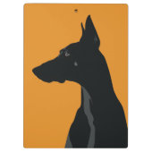 Noble Black Doberman Klembord (Achterkant)