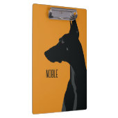 Noble Black Doberman Klembord (Rechts)