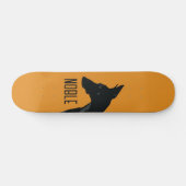 Noble Black Doberman Persoonlijk Skateboard (Horizontaal)