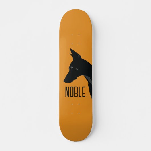 Noble Black Doberman Persoonlijk Skateboard (Voorkant)