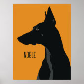 Noble Black Doberman Poster (Voorkant)