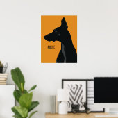 Noble Black Doberman Poster (Thuiskantoor)