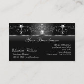 Noble Black en White Squiggings Jewels met Logo Visitekaartje (Achterkant)