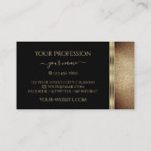 Noble Black Gold Glitter Elegant Ornamental Visitekaartje (Achterkant)