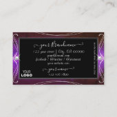 Noble Black Paarse  Sparkle Jewelen met Logo Visitekaartje (Achterkant)