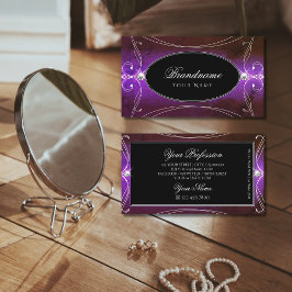 Noble Black Paarse  Sparkle Jewels Ornamenten Visitekaartje