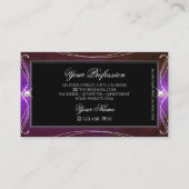 Noble Black Paarse  Sparkle Jewels Ornamenten Visitekaartje (Achterkant)