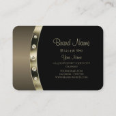 Noble Black Platinum Zilver met Monogram Diamanten Visitekaartje (Achterkant)