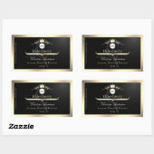 Noble Black Product Label Gold Frame Logo Monogram (Vel)