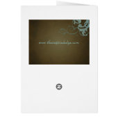 Noble Blauwgroen en bruine schuiftafelkaart (Achterkant)