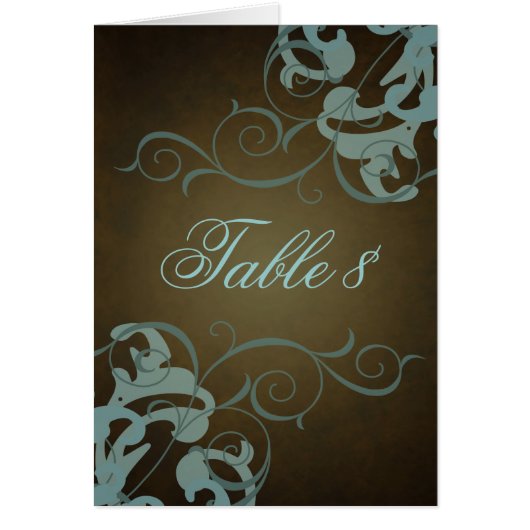 Noble Blauwgroen en bruine schuiftafelkaart (Voorkant)