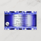 Noble Blue Lichtgevende Glitter Sparkle Sterren en Visitekaartje (Achterkant)