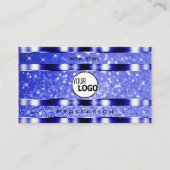 Noble Blue Lichtgevende Glitter Sparkle Sterren en Visitekaartje (Voorkant)