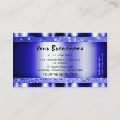 Noble Blue Lichtgevende Glitter Sparkle Sterren Kw Visitekaartje (Achterkant)