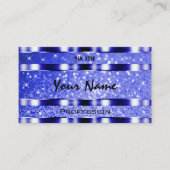 Noble Blue Lichtgevende Glitter Sparkle Sterren Kw Visitekaartje (Voorkant)