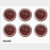 Noble Bourgogne en Zilver Product Verpakkingsetike Ronde Sticker (Vel)